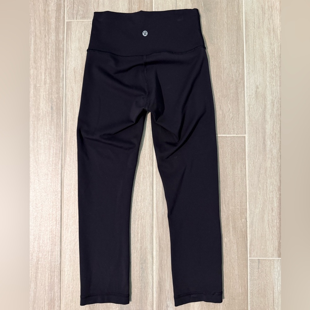Lululemon Black Wunder Train Crop Tight 21” Leggings Everlux Size 4